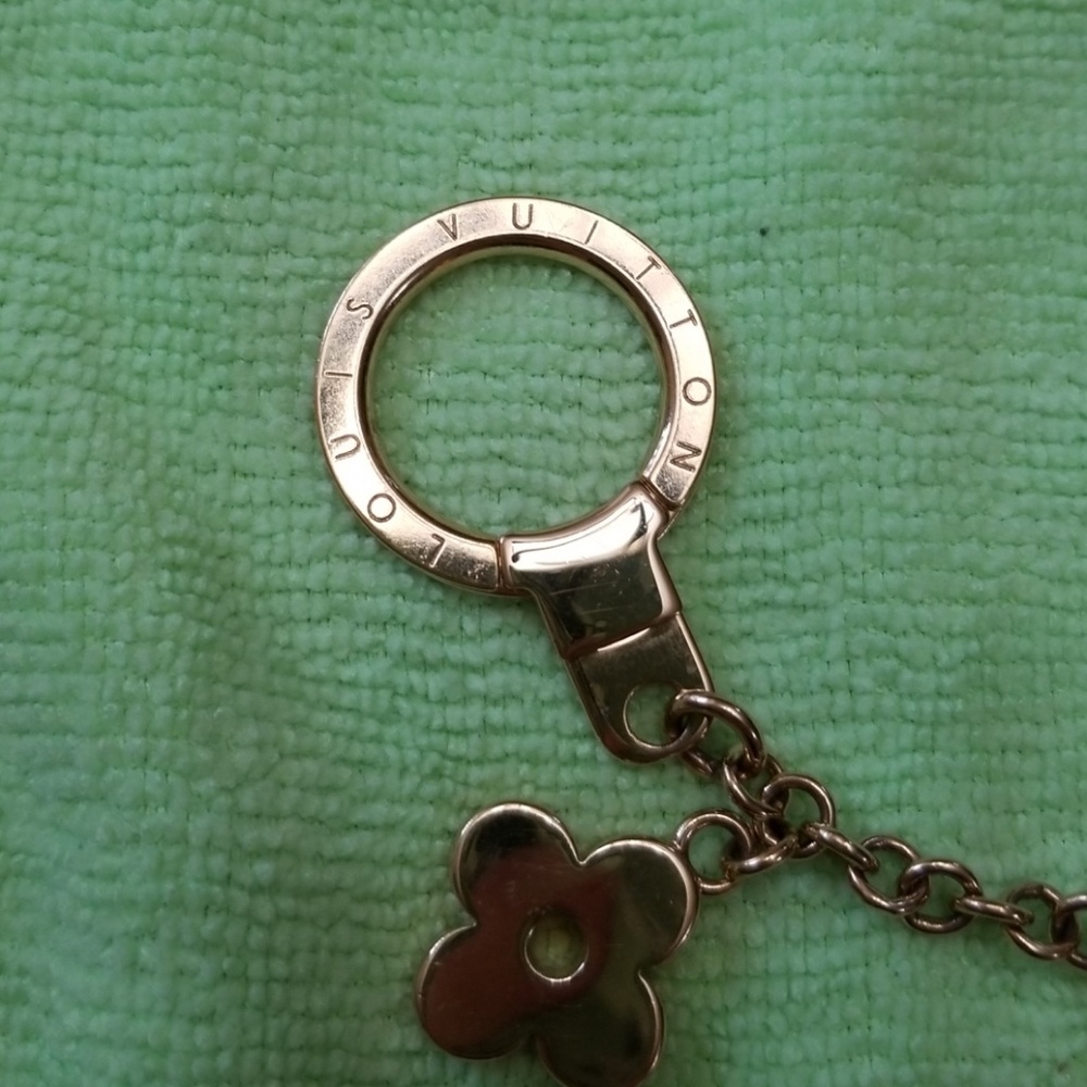 Authentic Louis Vuitton Stripes Flowers Bag Charm - Picture 6 of 8